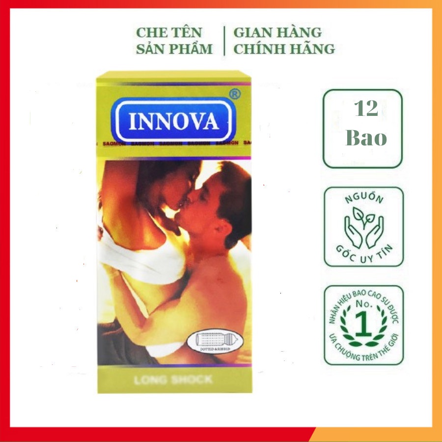 Combo 2 hộp bao cao su Innova cao cấp, bao cao su gai nhỏ sần, kéo dài quan hệ