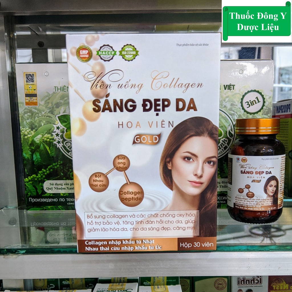 Viên uống bổ sung Collagen và Nội Tiết Tố Nữ ❤️ CHÍNH HÃNG ❤️ Sáng Đẹp Da Hoa Viên Gold dưỡng trắng da, tăng sinh lý nữ