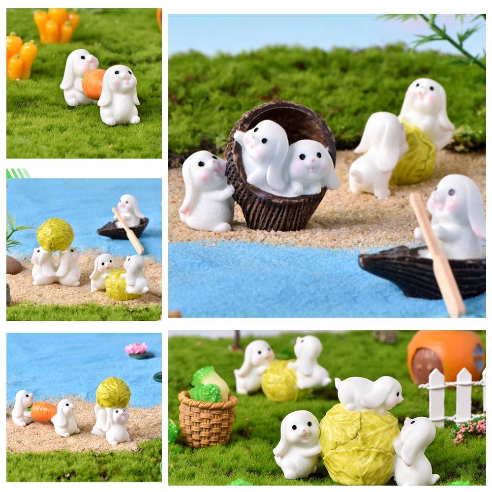 Tượng Thỏ Con Mini Trang Trí Tiểu Cảnh