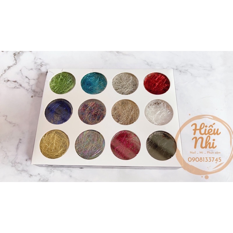 Set 12 Hủ Chỉ Màu Ẩn Gel