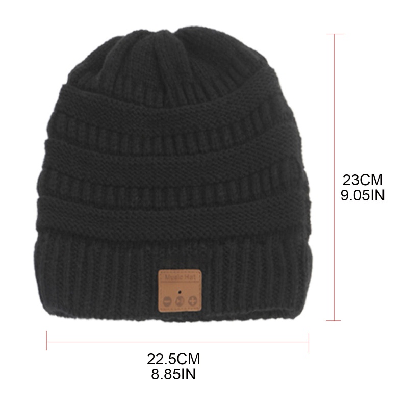 Mũ Nhung Dệt Kim Kết Nối Bluetooth 5.0 Làm Ấm Tai Vào Mùa Đông