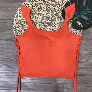 [ FREESHIP TOÀN QUỐC ] Crop Top Tay Bèo Thắt Dây
