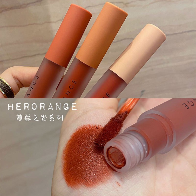 Lẻ cây son kem lì Herorange vỏ đám mây trong suốt Senabeauty