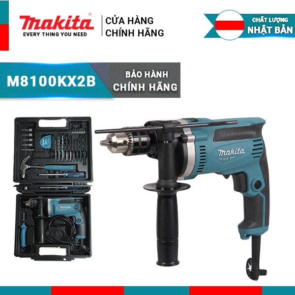 Máy khoan búa 26 phụ kiện Makita M8100KX2B công suất 710W | Makita chính hãng