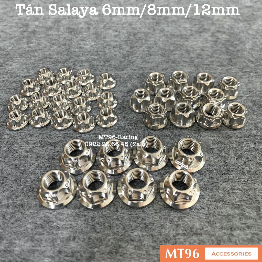 Tán Salaya Hở 6ly 8ly 10ly (6mm 8mm 10mm) Chuẩn Inox 304 Siêu Sáng Bóng