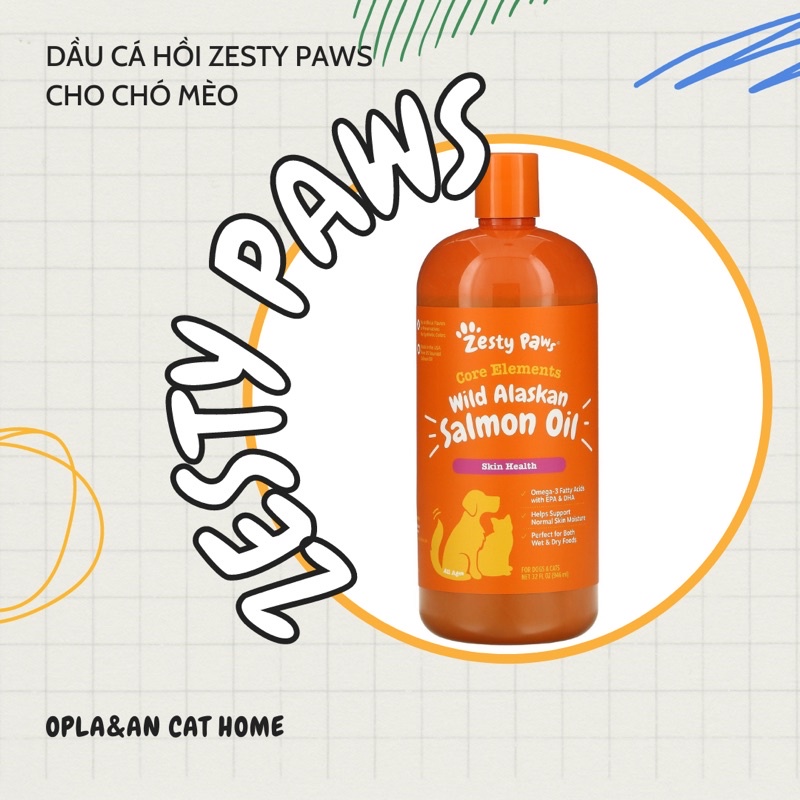 HOT !!! - Dầu Cá Hồi Zesty Paws Cho Chó & Mèo 50ml/100ml Giá Tốt