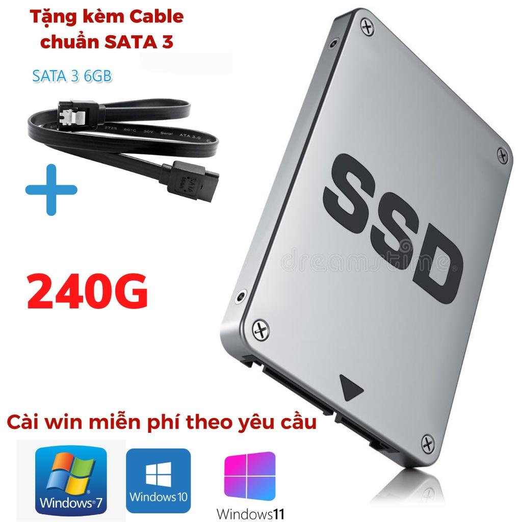 Ổ cứng SSD 120Gb 256Gb 512Gb cũ sức khoẻ tốt + tặng kèm miễn phí Cable SATA 3