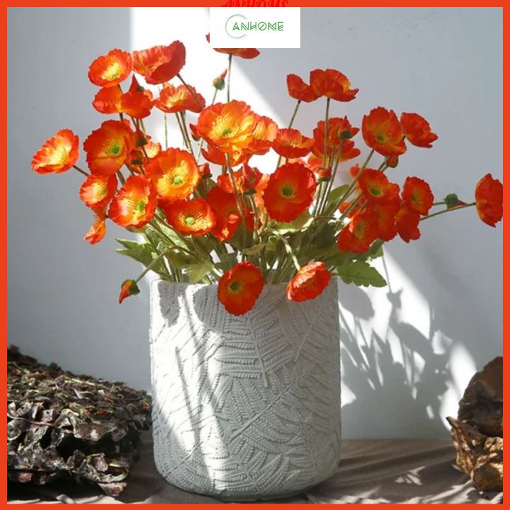 Hoa giả, cành hoa cúc marigold 60cm siêu đẹp trang trí nhà cửa Anhome