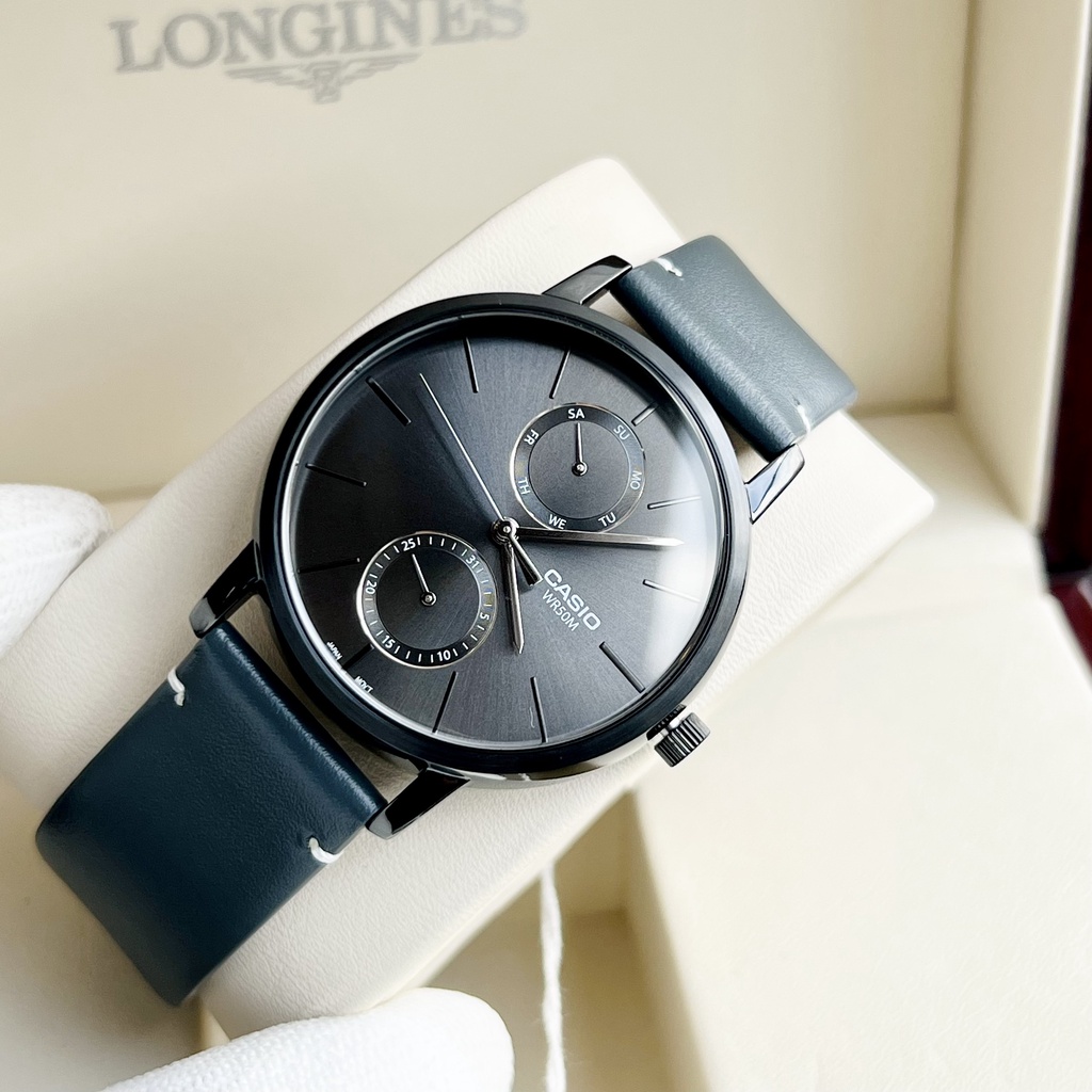 Đồng hồ nam dây da Casio MTP B310BL 1A New 8/2022