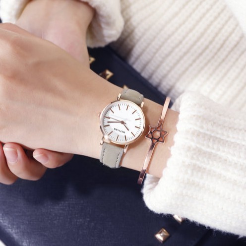 Đồng hồ thời trang nữ Mstianq MS05 chính hãng, dây da mềm, đeo êm tay, mặt vạch tuyệt đẹp, phong cách Hàn Quốc | BigBuy360 - bigbuy360.vn