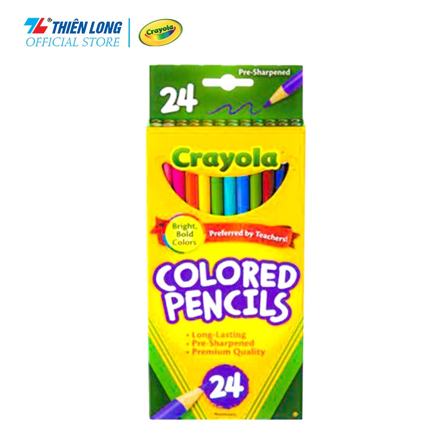 (Hàng chính hãng) Hộp 24 cây chì màu Crayola Colored Pencils