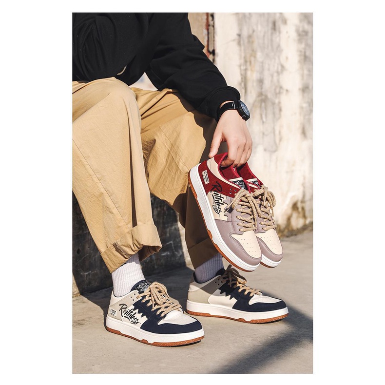 Giày nam sneaker thể thao phối da lộn Ruthless phong cách đường phố thời trang ulzzang Hàn Quốc TH-98