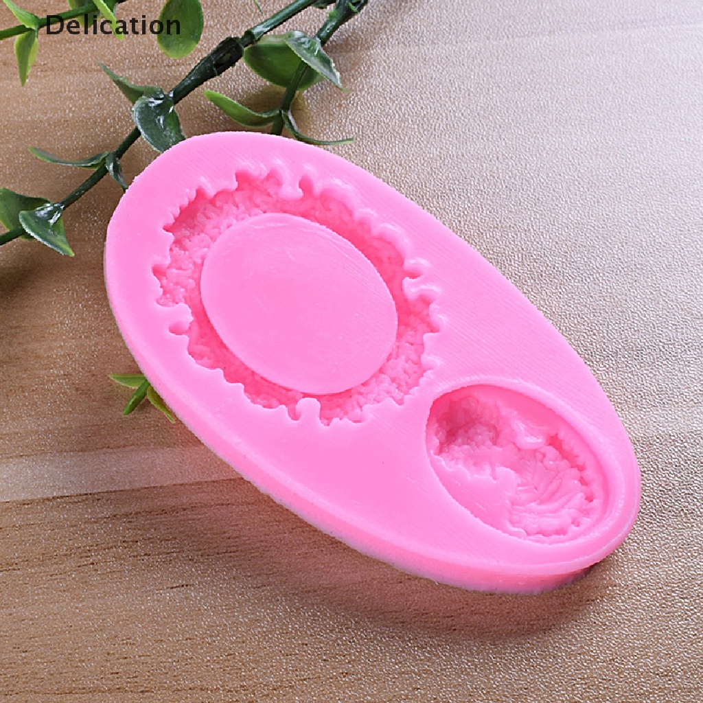 Khuôn silicone tạo hình khung gương 3D trang trí bánh