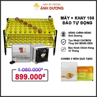 Máy ấp trứng mini Ánh Dương P100 Khay Tự Động 108 Trứng - Lắp Vào Thùng Xốp - Kèm Quà Tặng