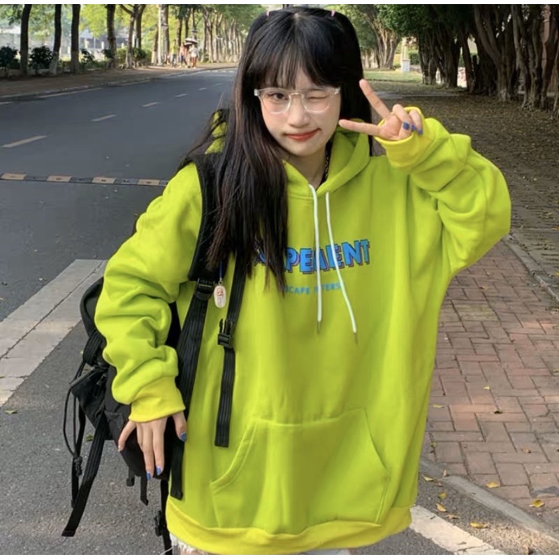 Áo Hoodie Tay Dài Túi Bụng Unisex Xanh Lá SEAPEMENT