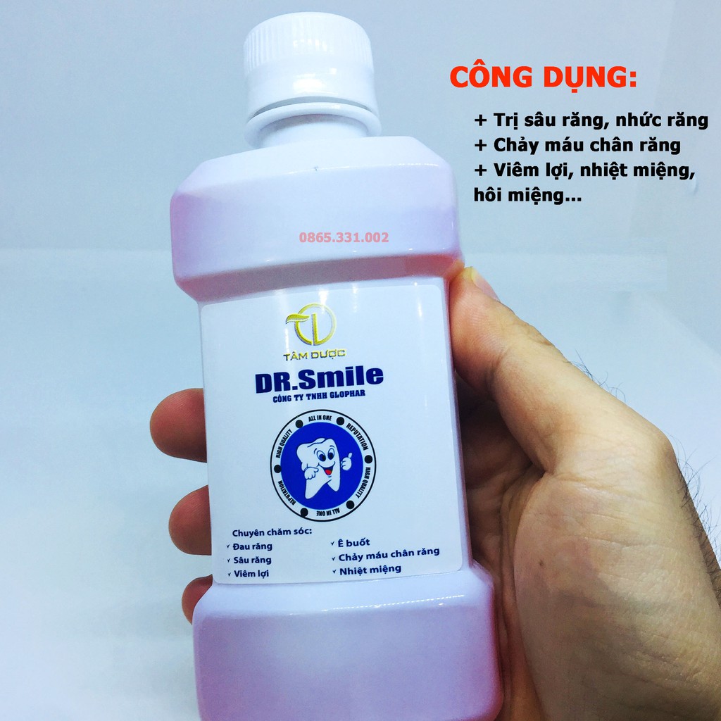 Nước Súc Miệng Trị Sâu Răng, Hôi Miệng Dr Smile [ Hàng chuẩn Công ty ]