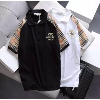 Áo thun tay ngắn cổ bẻ - Áo thun Polo Nam logo BBR thêu , Polo Phối Vai  Q540 cao cấp - có bigsize từ 35-85kg