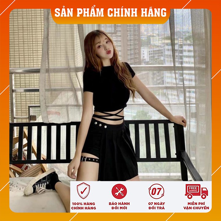 Chân Váy Chữ A Phối Quần Cạp Đính Cúc Kiểu Dập Khuy - Chân Váy Cách Điệu 2020 Freesize Hot Hit | BigBuy360 - bigbuy360.vn