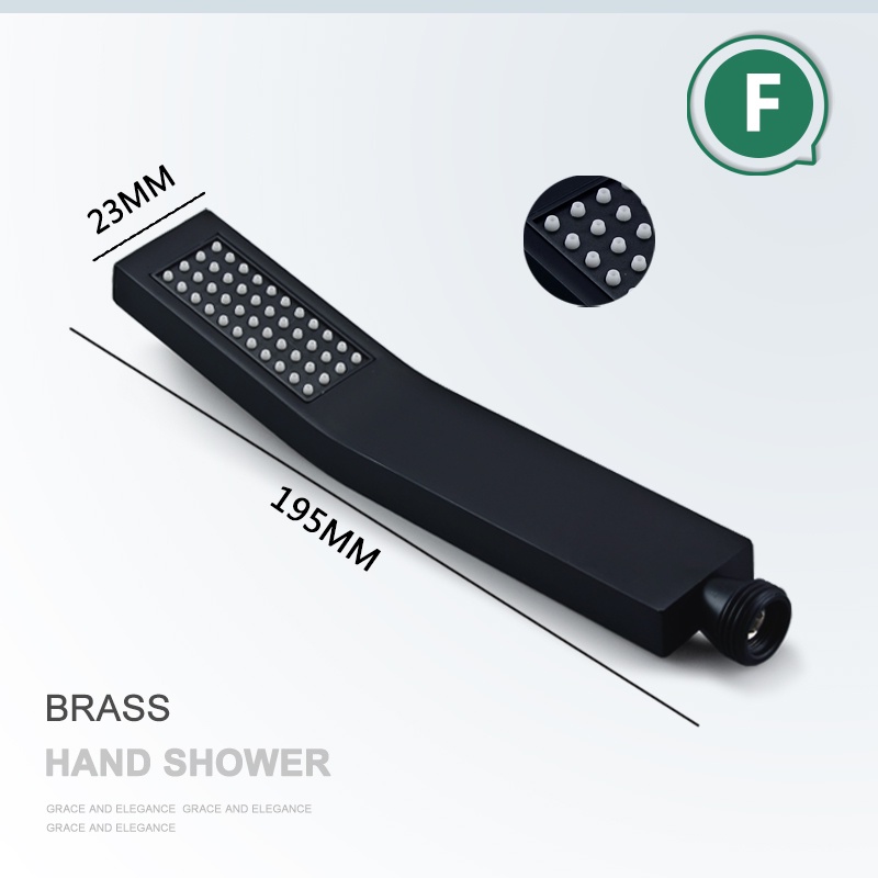 Vòi Hoa Sen Cầm Tay Màu Đen Chất Lượng Cao