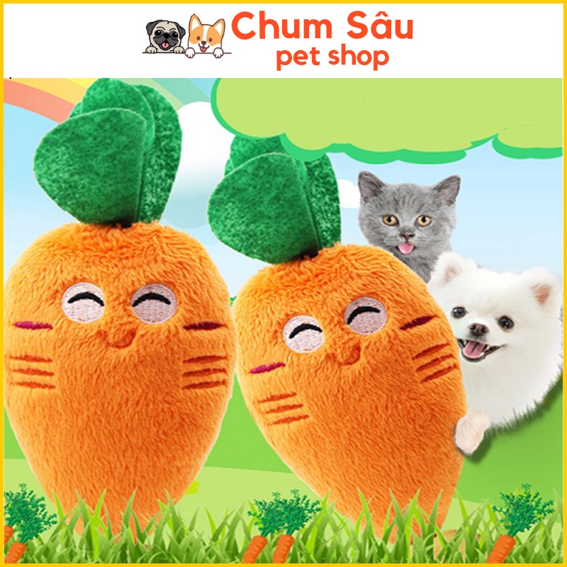 Đồ Chơi Cà Rốt Nhồi Bông Cho Chó Mèo