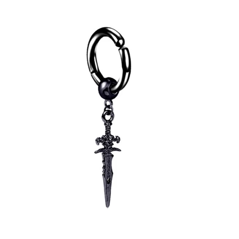 Bông Tai Nam Loại Kẹp Ko Cần Bấm Lỗ Tai Titan Ko Đen TT 4289 - 1 Cái