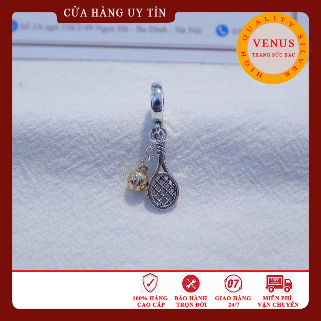 [Charm bạc 925 cao cấp] Charm treo chiếc vợt tenis- Mã sản phẩm VENUSTEN