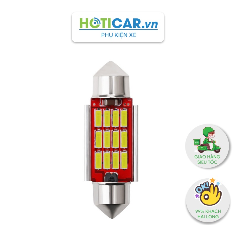 Bóng LED trần, đọc sách, cốp, chip 4014 festoon F4014-12 kích thước 31mm