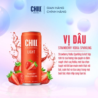 Voucher 200kthùng 24 lon chill cocktail vị dâu 330ml lon - ảnh sản phẩm 3