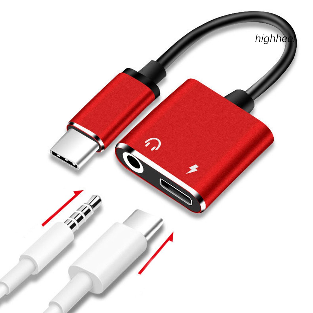 Giắc Cắm Chuyển Đổi Âm Thanh Sạc Nhanh 2 Trong 1 Type-C Sang 3.5mm
