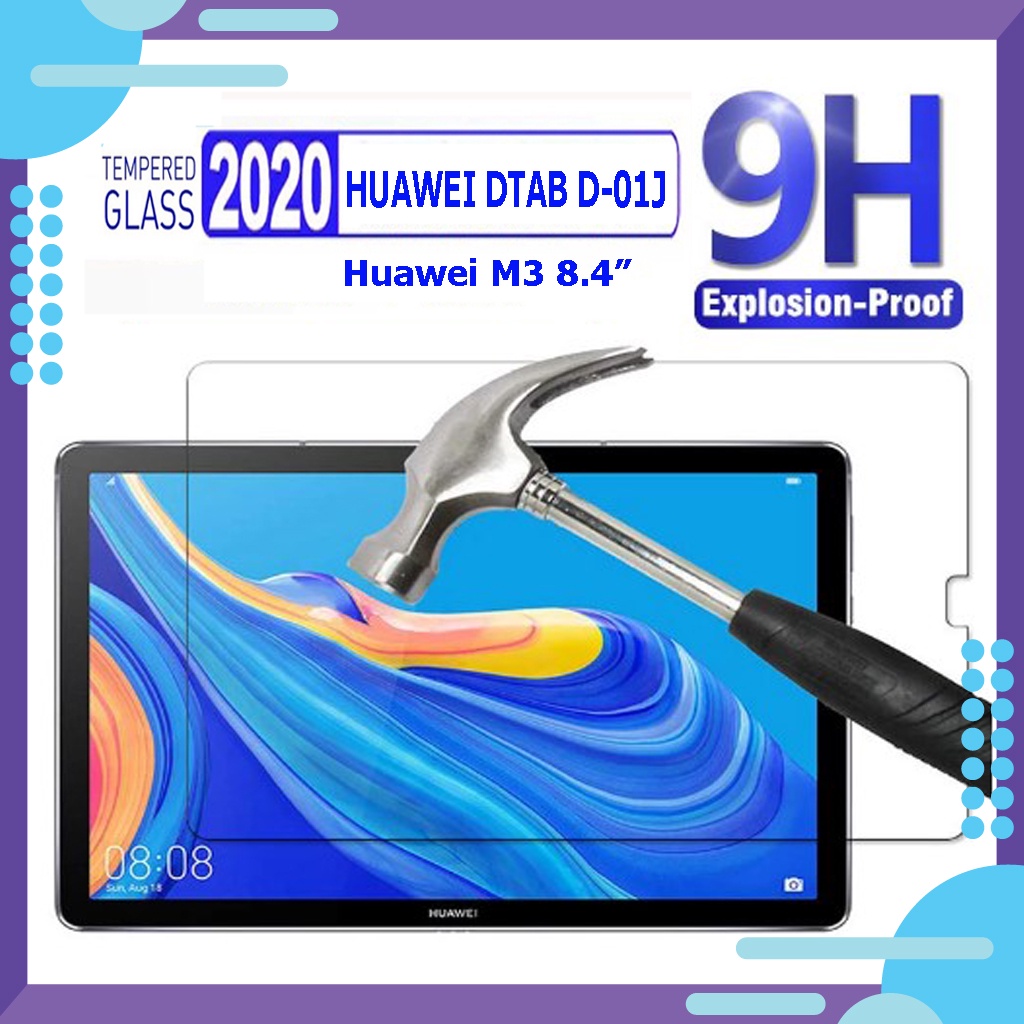 [FREESHIP] Kính cường lực Huawei Dtab D-01J - M3 8.4 inch | Độ cứng 9H, dày 0.3 mm | Có quà tặng kèm