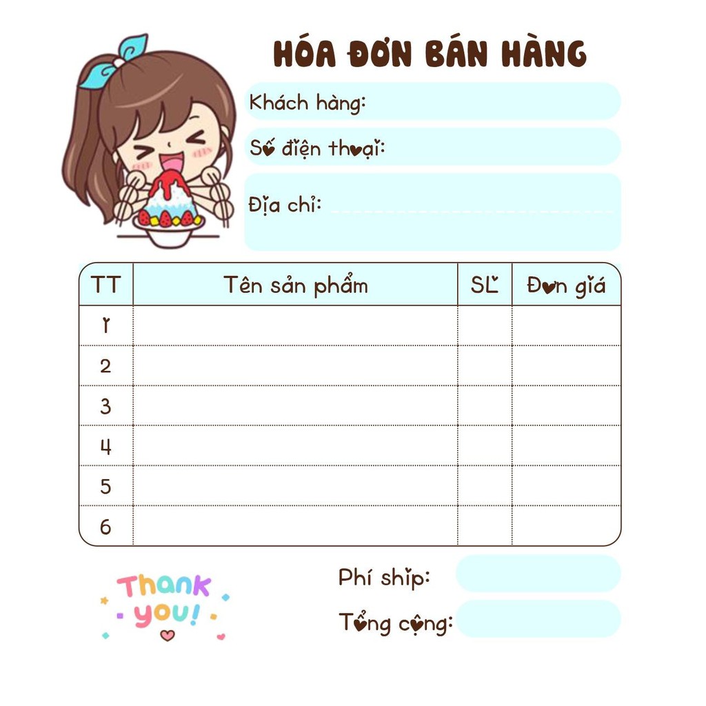 [MUA 10 CUỐN TẶNG 1 CUỐN] Hoá đơn bán hàng mini 1 liên tất cả mẫu đều có sẵn