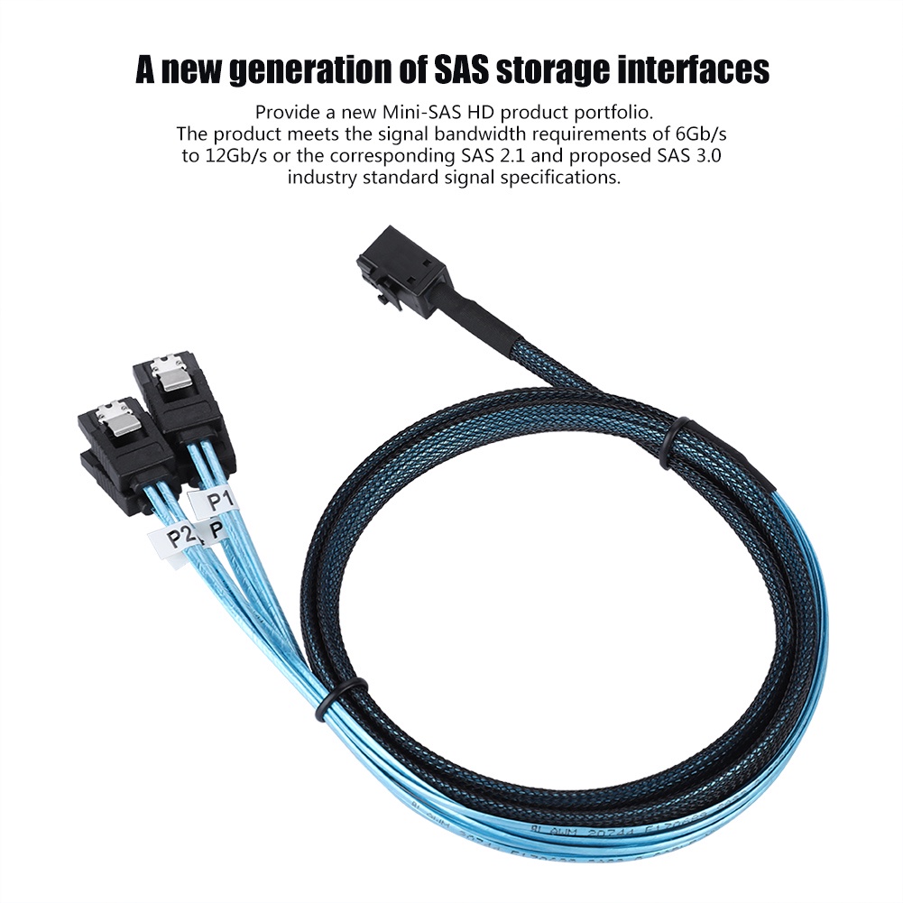 Dây Cáp Chuyển Đổi Dữ Liệu Ổ Cứng Mini Sas Hd Sff-8643 Sang 4 Sata 7pin