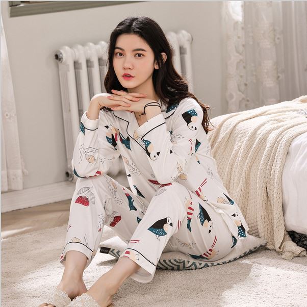 Bộ Ngủ Mùa Hè Cotton Hàng đẹp 95% Cotton  Ivy Sweet Home623