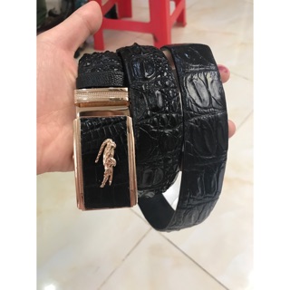 Thắt lưng da cá sấu nguyên con