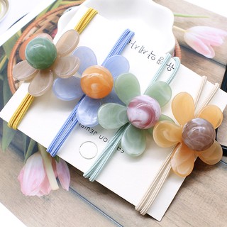 Dây cột tóc, buộc tóc hình bông hoa đá (BT 74)