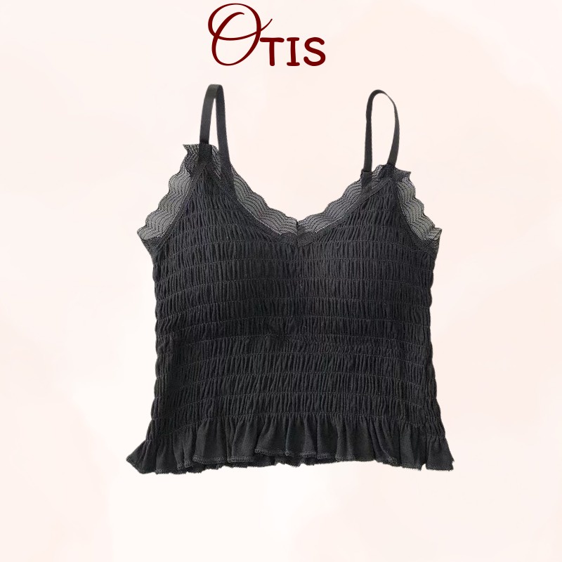 Áo Ngực Dạng Bra Thun Cotton Nhún Viền Xinh Xắn OTIS - 077