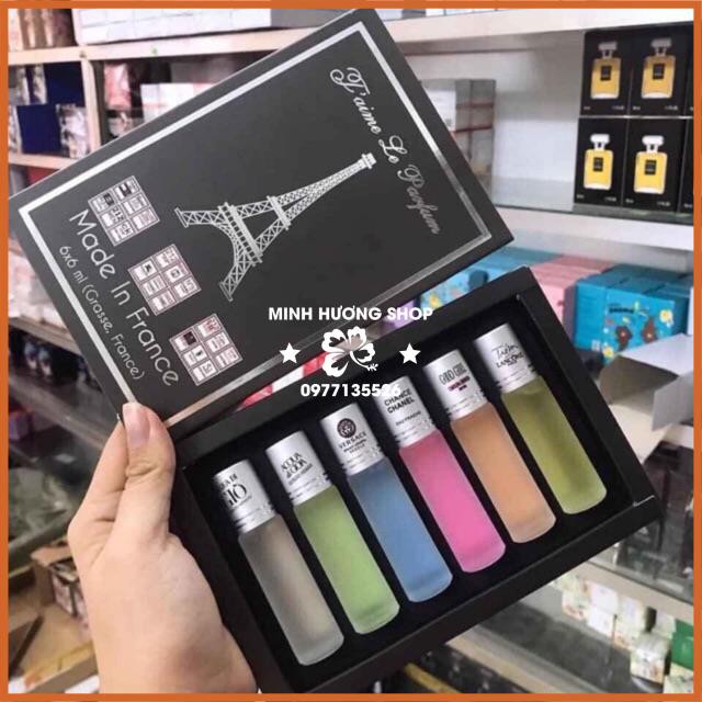 Set 6 chai nước hoa chiết Pháp 🌸BAO THƠM🌹 chai tiện dụng nhỏ xinh , thay đổi mùi hương linh hoạt