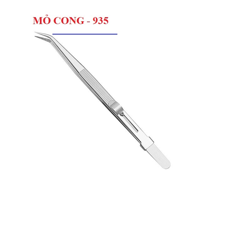 NHÍP KẸP CÓ KHÓA GÀI KẸP RÃNH TAY dùng gắp linh kiện điện tử, vật nhỏ – 934.935
