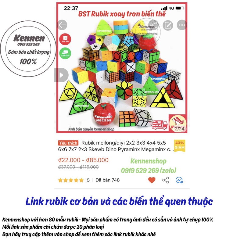 Rubik biến thể skweb megaminx pyraminx ivy mastermorphix đủ loại chính hãng Meilong Qiyi