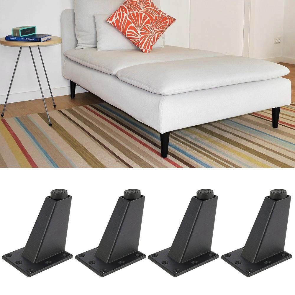 ELLSWORTH Bộ 4 Chân Bàn Ghế Sofa / Giường TV / Giường Ngủ Bằng Kim Loại Có Thể Điều Chỉnh Kèm Ốc Ví