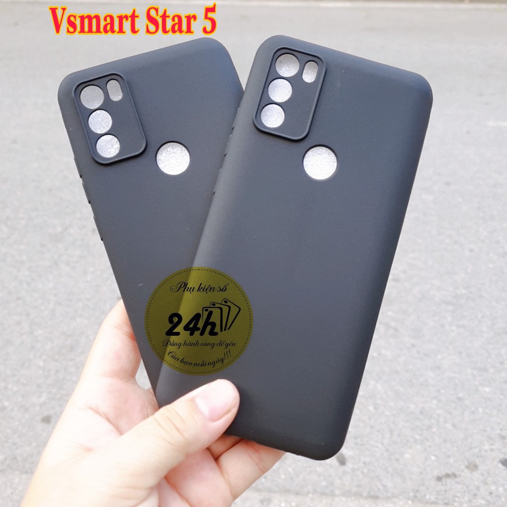 [ Vsmart Star 5 ] Combo Ốp Lưng Tpu Dẻo Đen Cao cấp , Kính Cường Lực Full màn Cho Vsmart Star 5 - phukienso24h