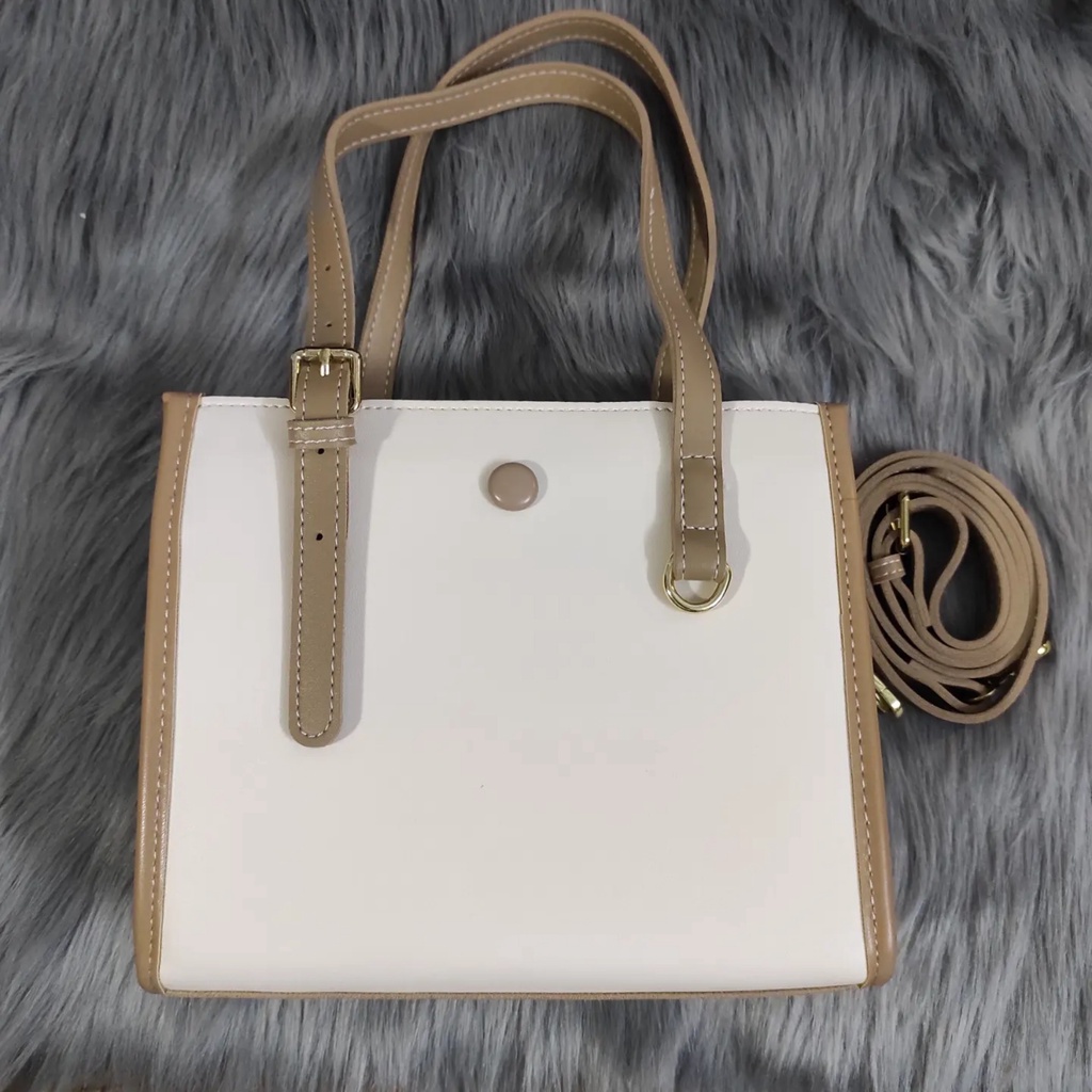Túi đeo chéo, đeo vai da trơn phối viền - Hàng loại 1 - TB.Store HD173 22x18x10 cm