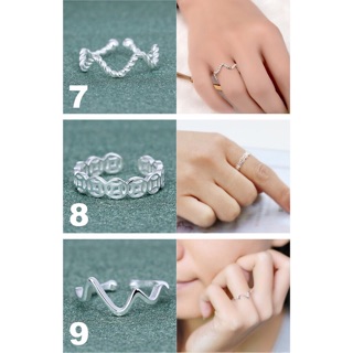 NHẪN mạ bạc đính đá lấp lánh