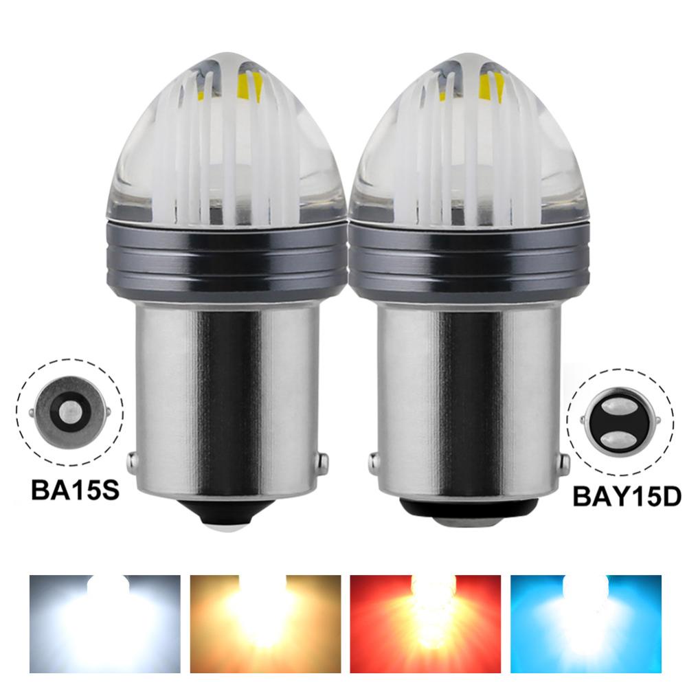 1 Bóng Đèn LED 1156 BA15S P21W P21/ 5W 1157 BAY15D Cho Xe Hơi O2W8