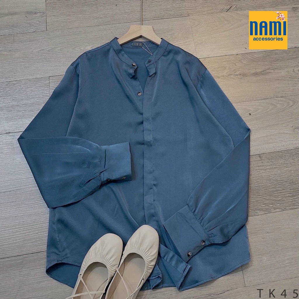 ( HÀNG CHUẨN ĐẸP ) Áo Sơmi Trụ Tay Dài Xinh Xắn Dễ Mặc Mát Mẻ Quanh Năm Phối Đồ Vô Tư - ATNU035