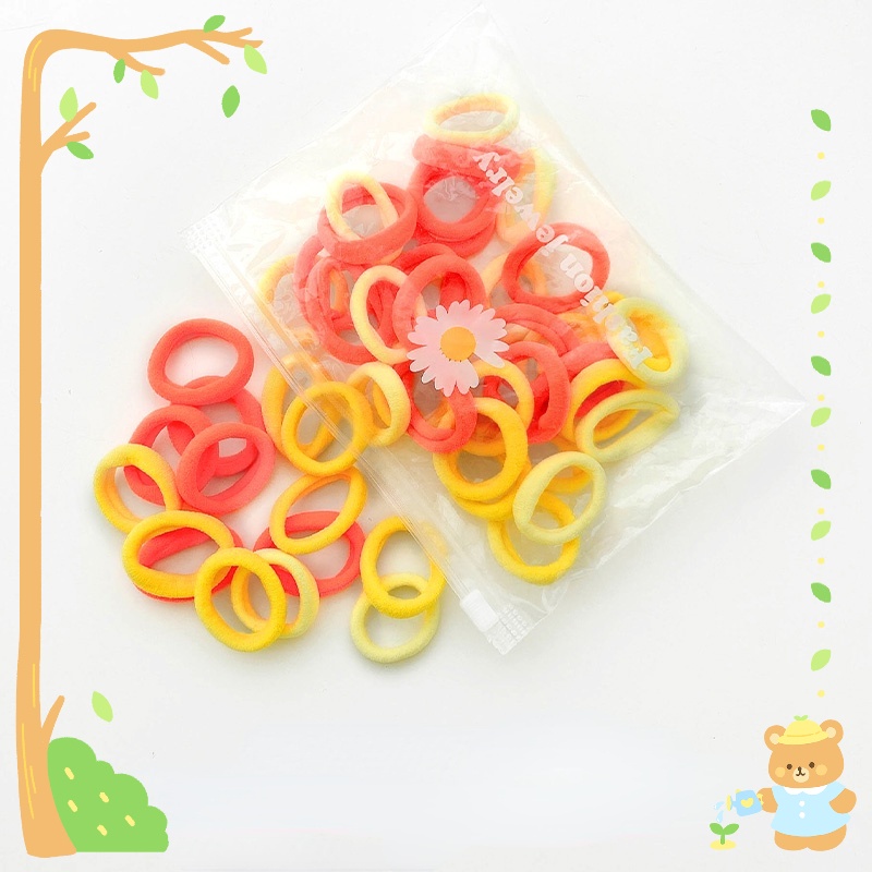 Dây Cột Tóc Cao Su Co Giãn Thời Trang Hàn Quốc Cho Bé Gái