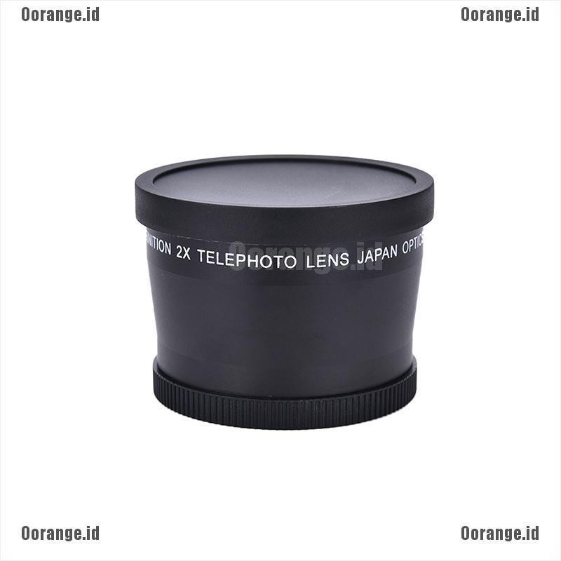 Ống kính Tele 58mm 2.0X kèm khăn lau dành cho máy ảnh Canon Nikon Sony Pentax ML