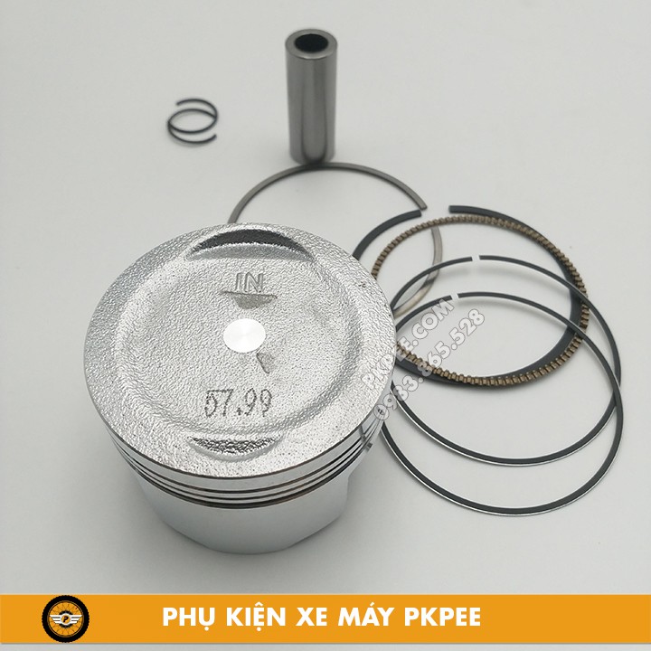 Trái Piston Đúc 58mm Đầu Cao Vario 125-150