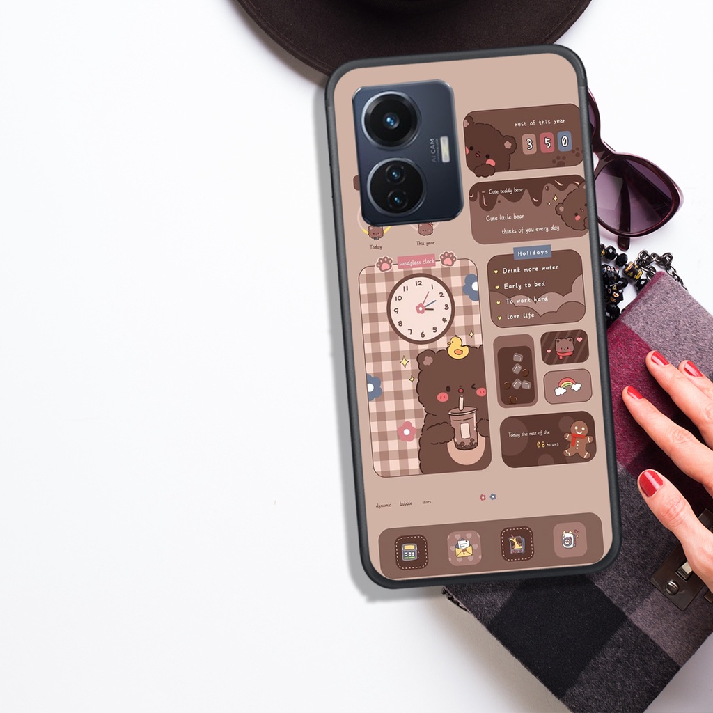 ỐP LƯNG VIVO Y55 5G - Y55 4G (2022) , IN HÌNH GẤU NÂU CHOCOLATE ĐÁNG YÊU.