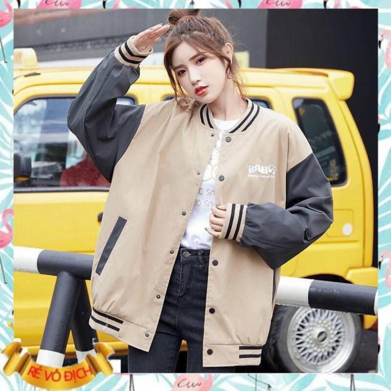 [Mặc là Auto Đẹp] Áo Khoác Bomber - Bomber Jacket Chất Dù form rộng Thêu Badge , Bomber phong cách  AA